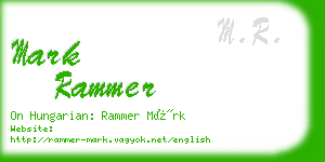 mark rammer business card